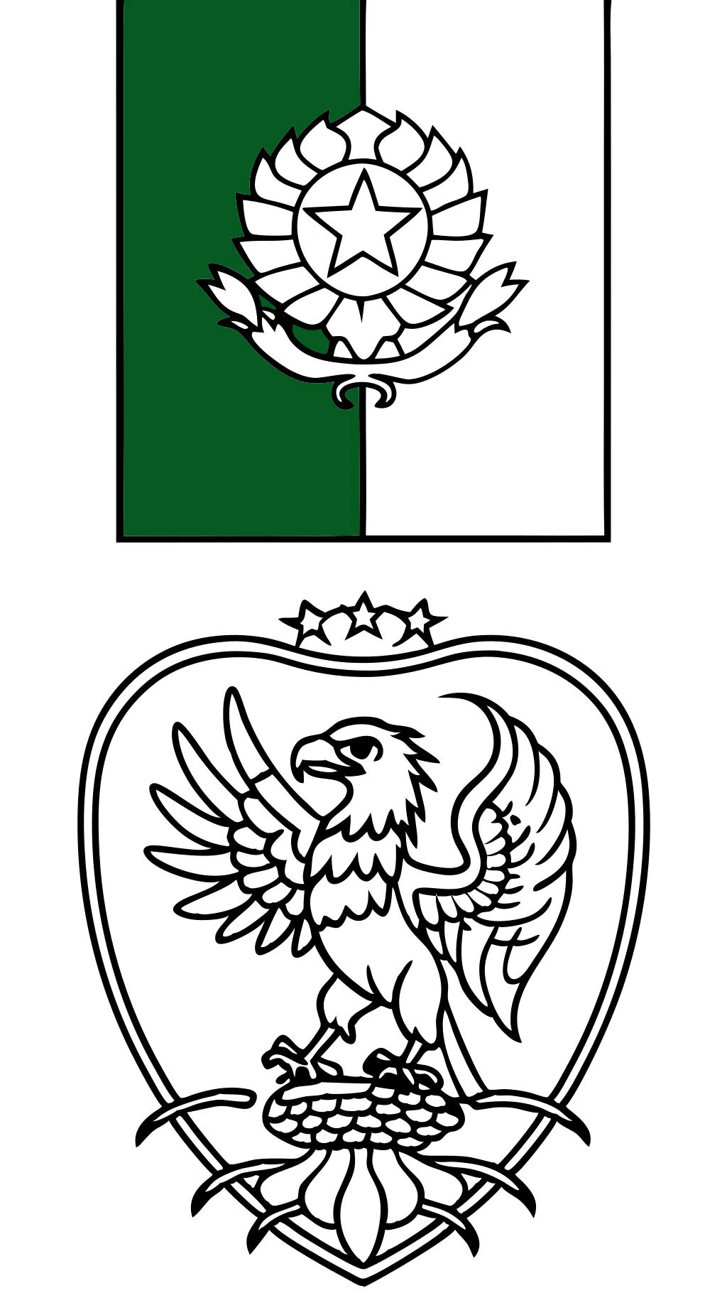 Página para colorear bandera mexicana